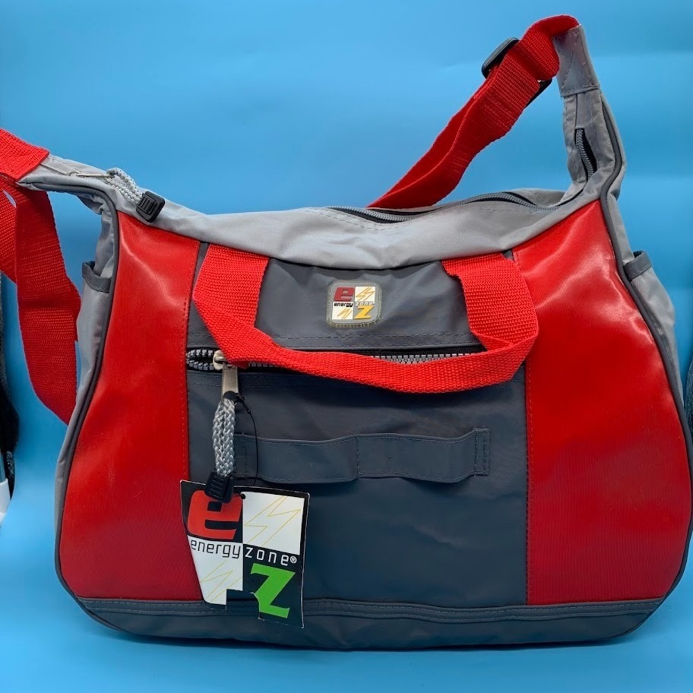 Vintage Energy Zone Nylon Gym Bag Red Small Mini Y2K‎